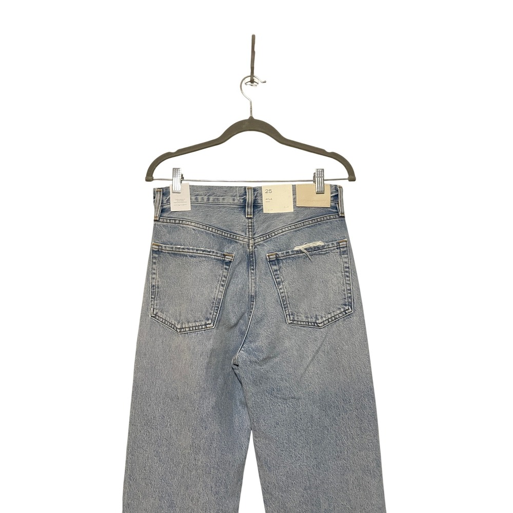 Citizens of Humanity Ayla Baggy Distressed High Rise Button Fly Jean Blue 25 NWT - Picture 13 of 15